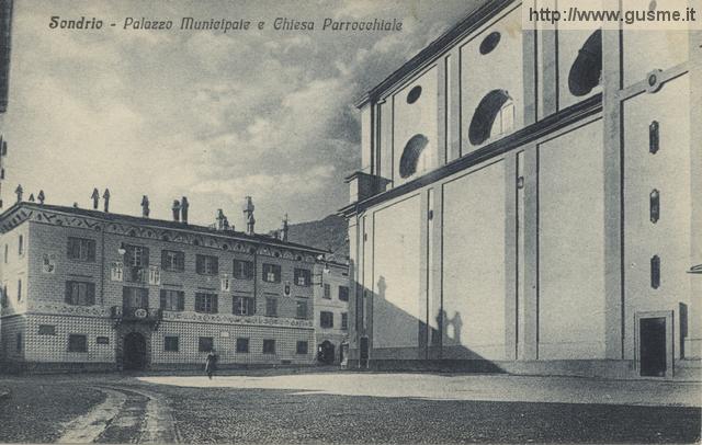 1931-no-vi Palazzo Municipale e Collegiata_EdUTr-55055A-SO1muni - click to next image