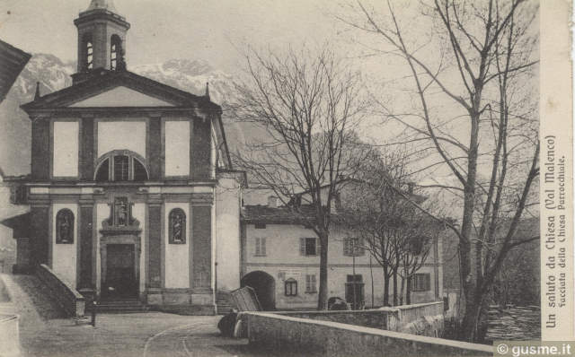 1910-06-24 Chiesa V.- Facciata della chiesa Parrocchiale_trinc-00330A-VM2chie - click to next image