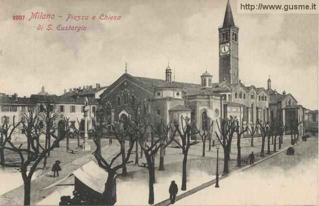 190~d Piazza e Chiesa di S.Eustorgio - click to next image