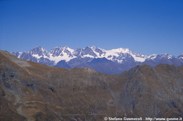  Vista dal monte dei Frati - Gruppo del Bernina - click to next image